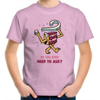 Cake, Do You Even Need To Ask - Kids Youth T-Shirt Pink Kids Youth T-shirt Food Printed In Australia