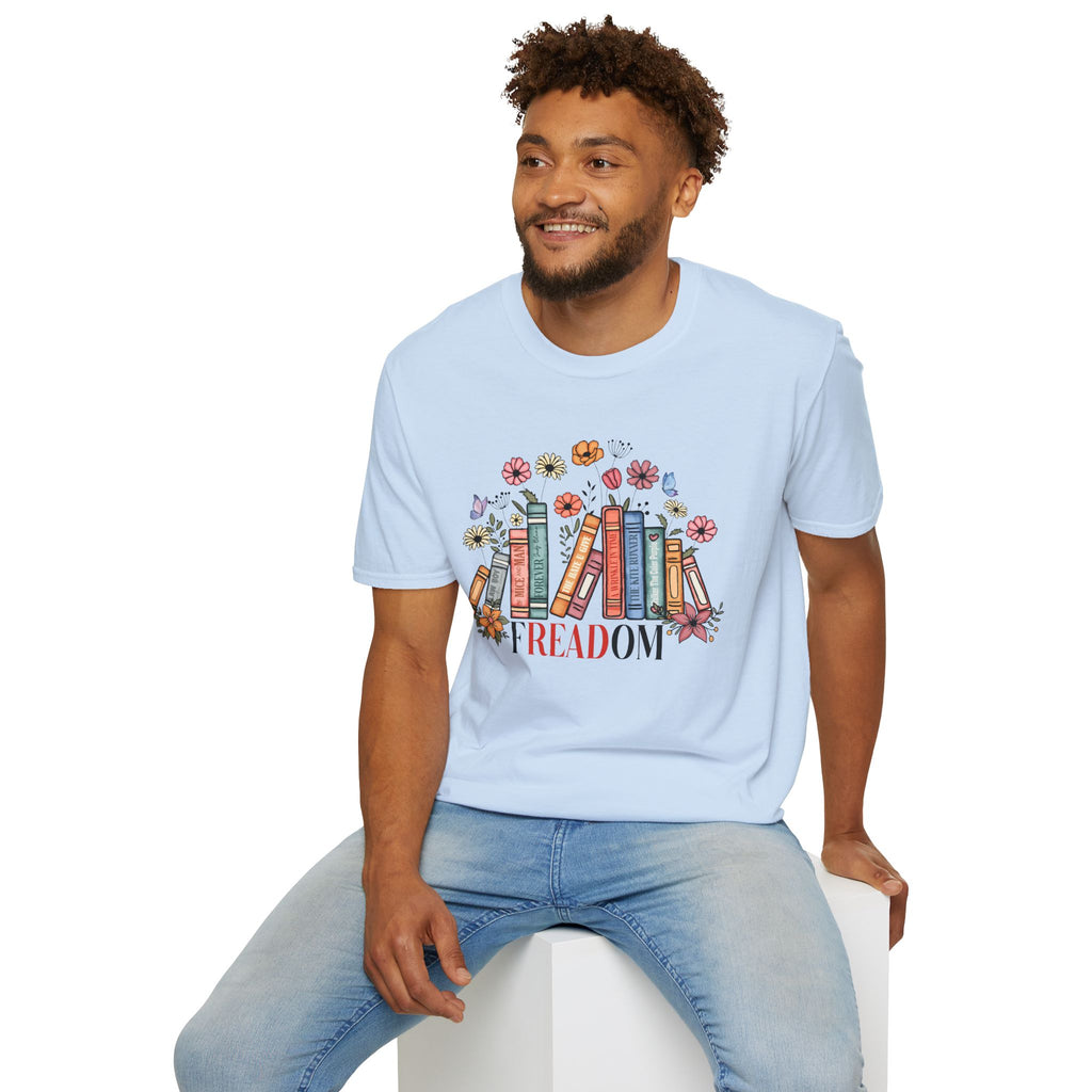 Freadom, Reading Books - Unisex Softstyle T-shirt