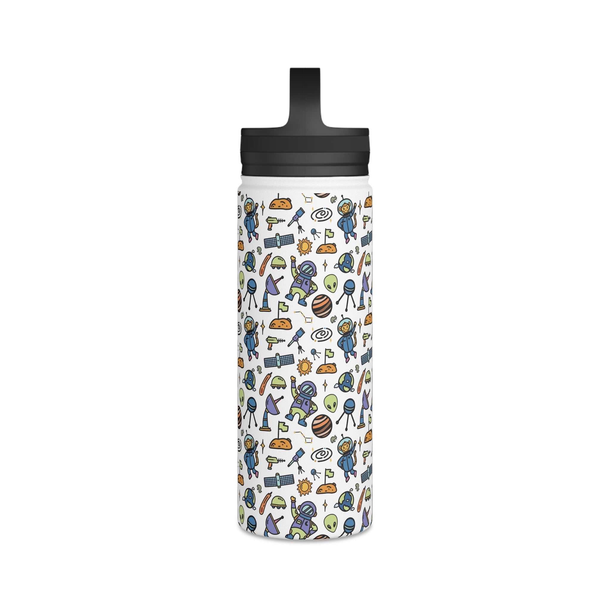 All About Space Stainless Steel Water Bottle, Handle Lid Stainless Steel Water Bottle With Handle Lid Globally Fulfilled Space