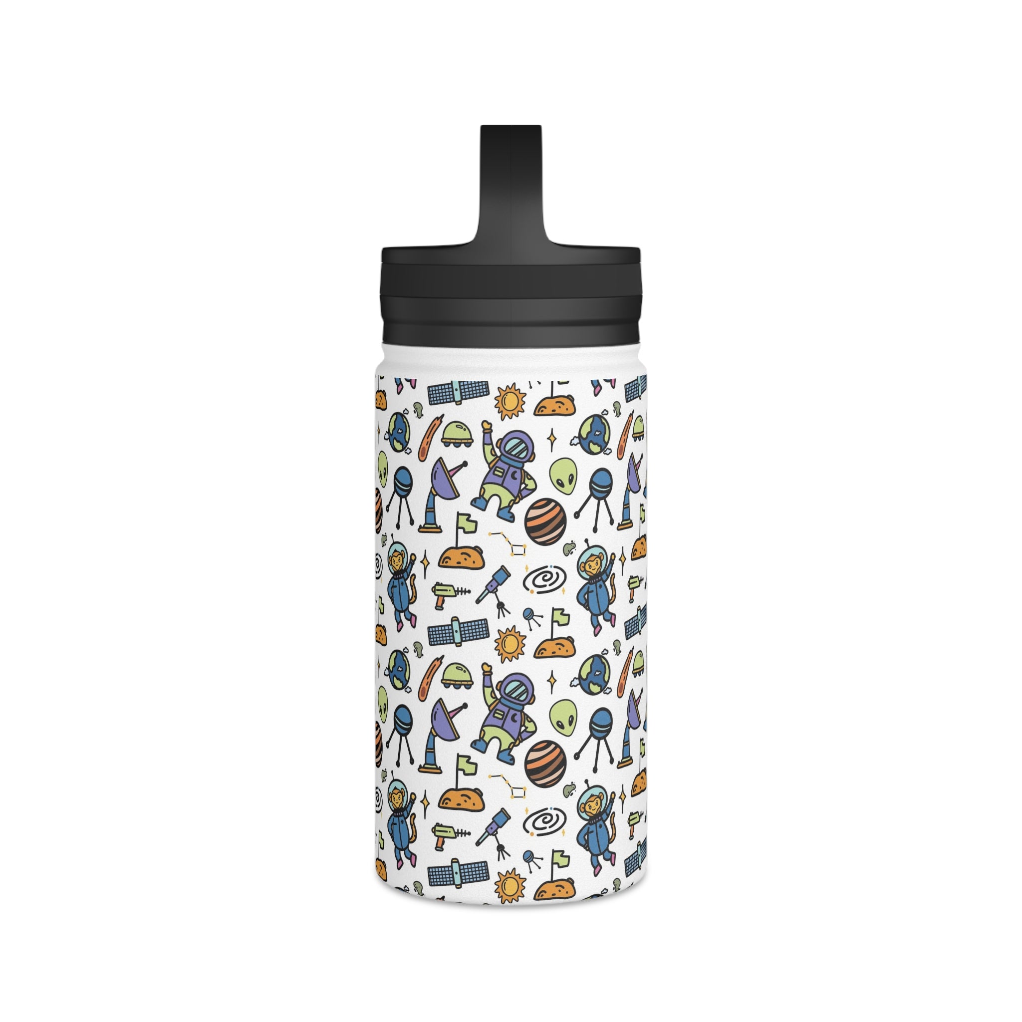All About Space Stainless Steel Water Bottle, Handle Lid Stainless Steel Water Bottle With Handle Lid Globally Fulfilled Space