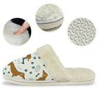 Sausage Dog Men's Fur Trim Thick-Sole Indoor Slippers Men's Fur Trimmed Slippers animal Printed Offshore