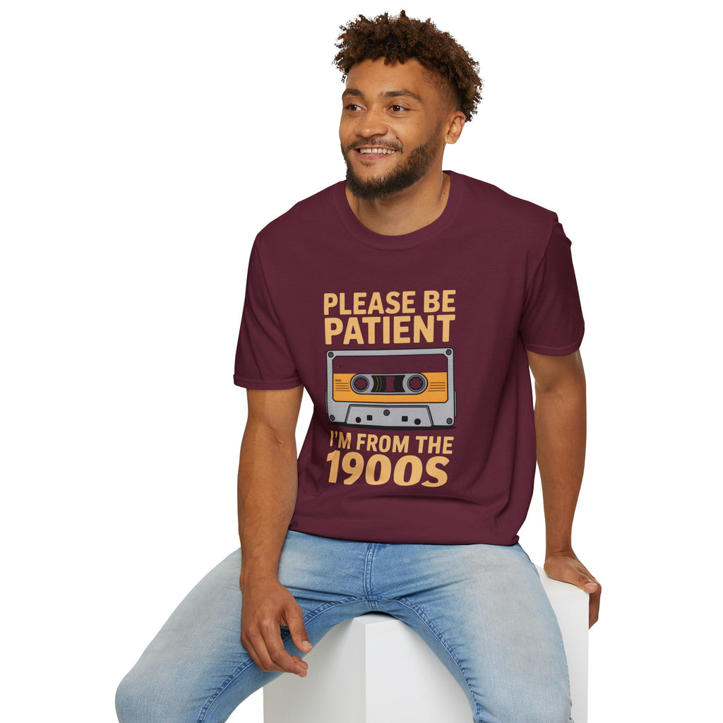 Cassette Tape, Please Be Patient, I'm From The 1900's Unisex Softstyle T-Shirt Unisex Adult T-shirt Australian Printer Music
