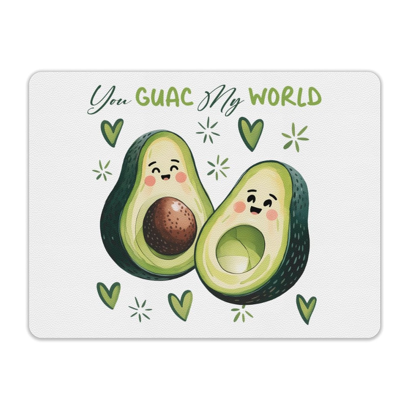 Avocado, You Guac My World Leather Mouse Pad Leather Mouse Pad Food Printed Offshore