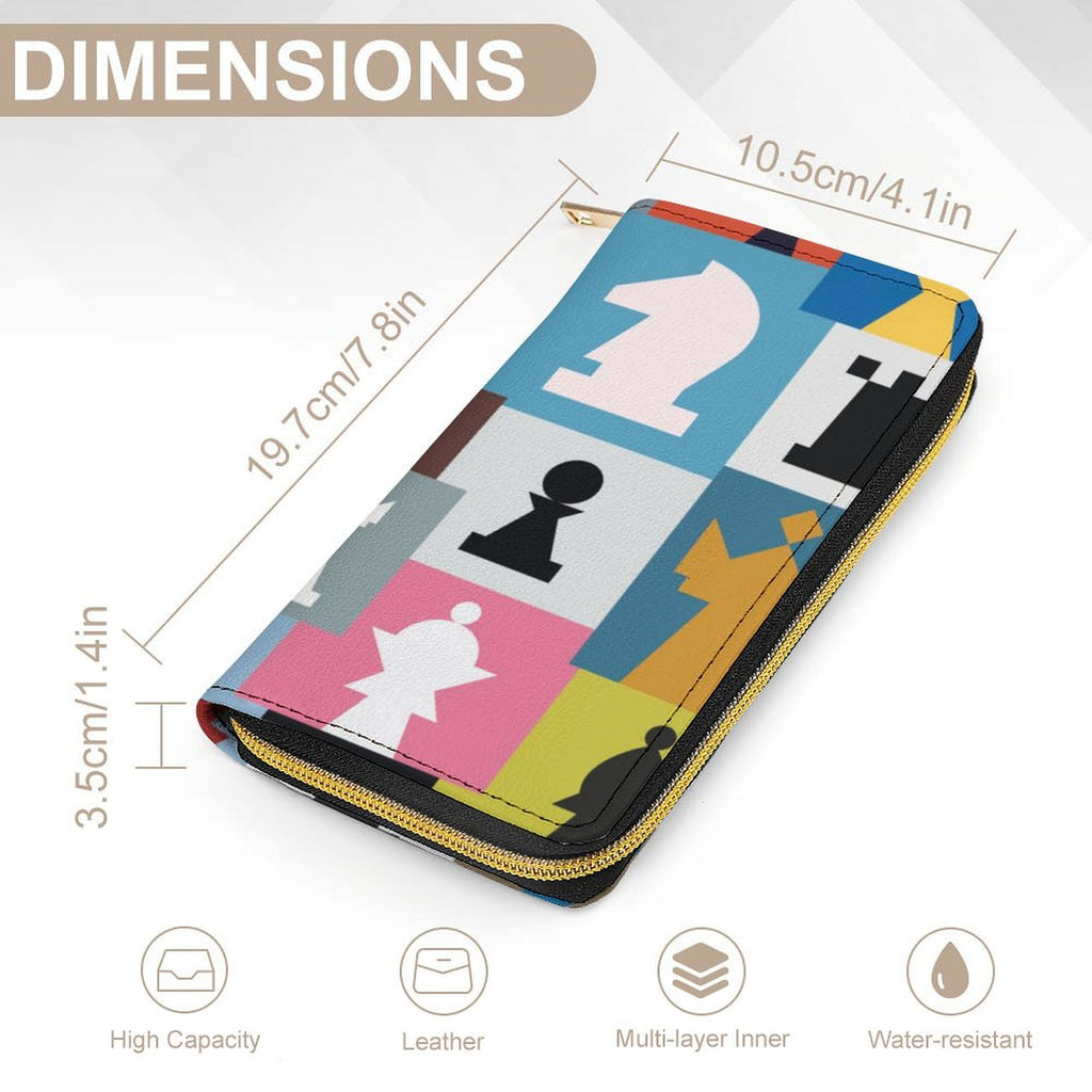 Colourful Chess -  PU Leather Wallet