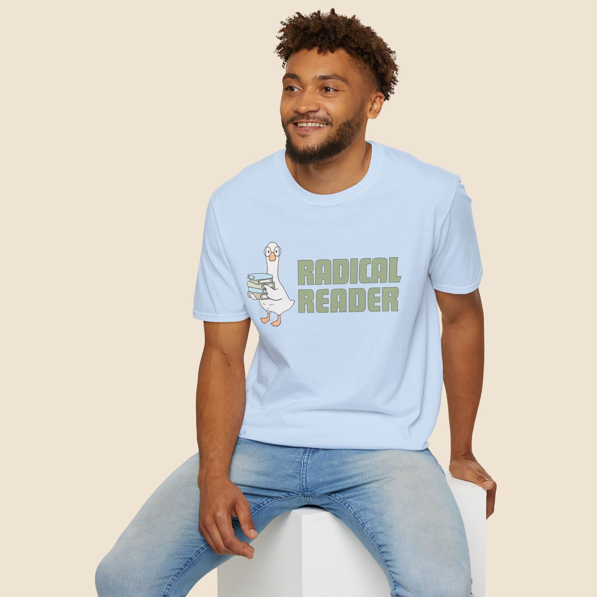 Radical Reader Goose Unisex T-shirt Unisex Adult T-shirt animal Globally Fulfilled Reading