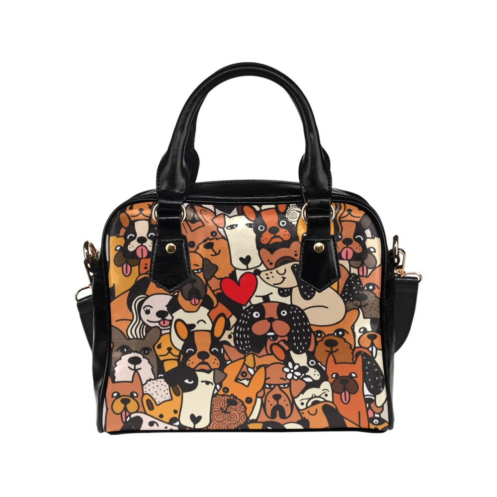 Dog Crowd 2 - Shoulder Handbag (Model 1634) Shoulder Handbags (1634)