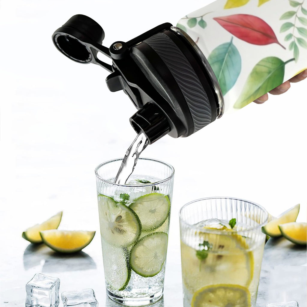 Autumn Leaves - Insulated Water Bottle with Dual-Use Lid (18oz) Insulated Water Bottle with Dual-Use Lid (18oz) Printed Offshore