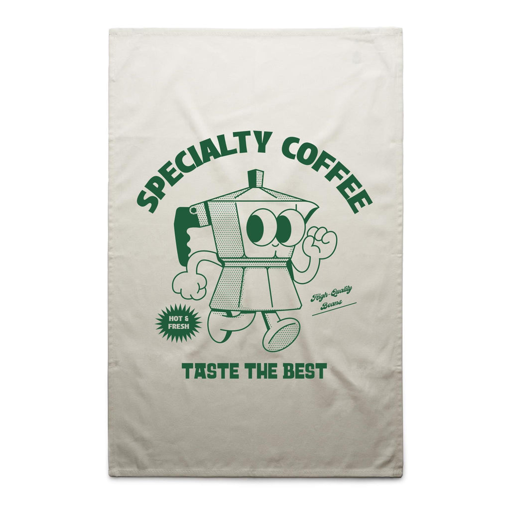 Specialty Coffee - AS Colour Tea Towel Cream One Size Tea Towel Coffee Printed In Australia