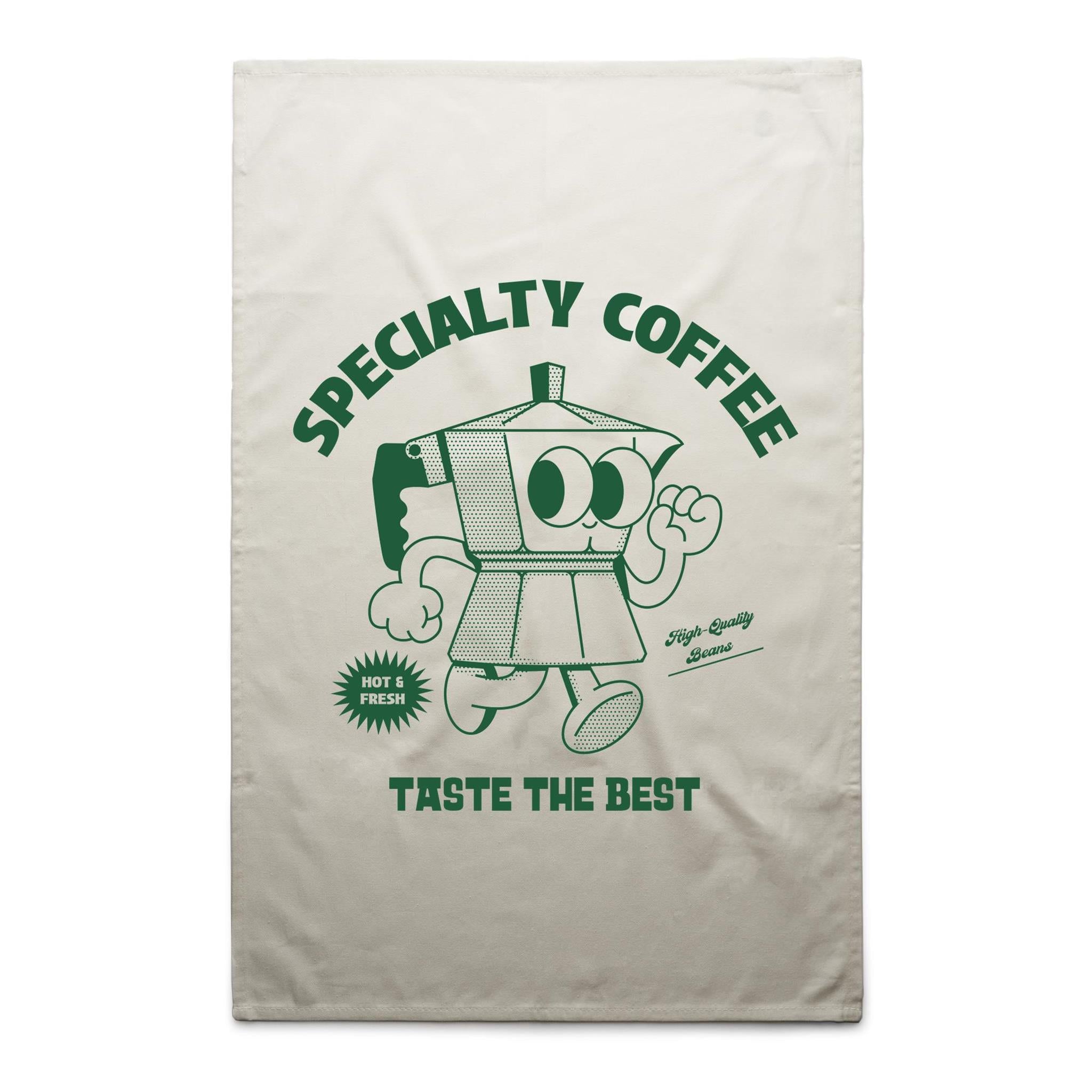 Specialty Coffee - AS Colour Tea Towel Cream One Size Tea Towel Coffee Printed In Australia