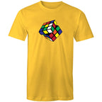 Cube - Mens T-Shirt Yellow Mens T-shirt Games Printed In Australia