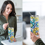 Simple Flowers - 20oz Tall Skinny Tumbler with Lid and Straw