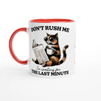 Personalise - Don't Rush Me, Cat - 11oz Ceramic Mug Ceramic Red Personalised 11oz Mug animal Globally Fulfilled