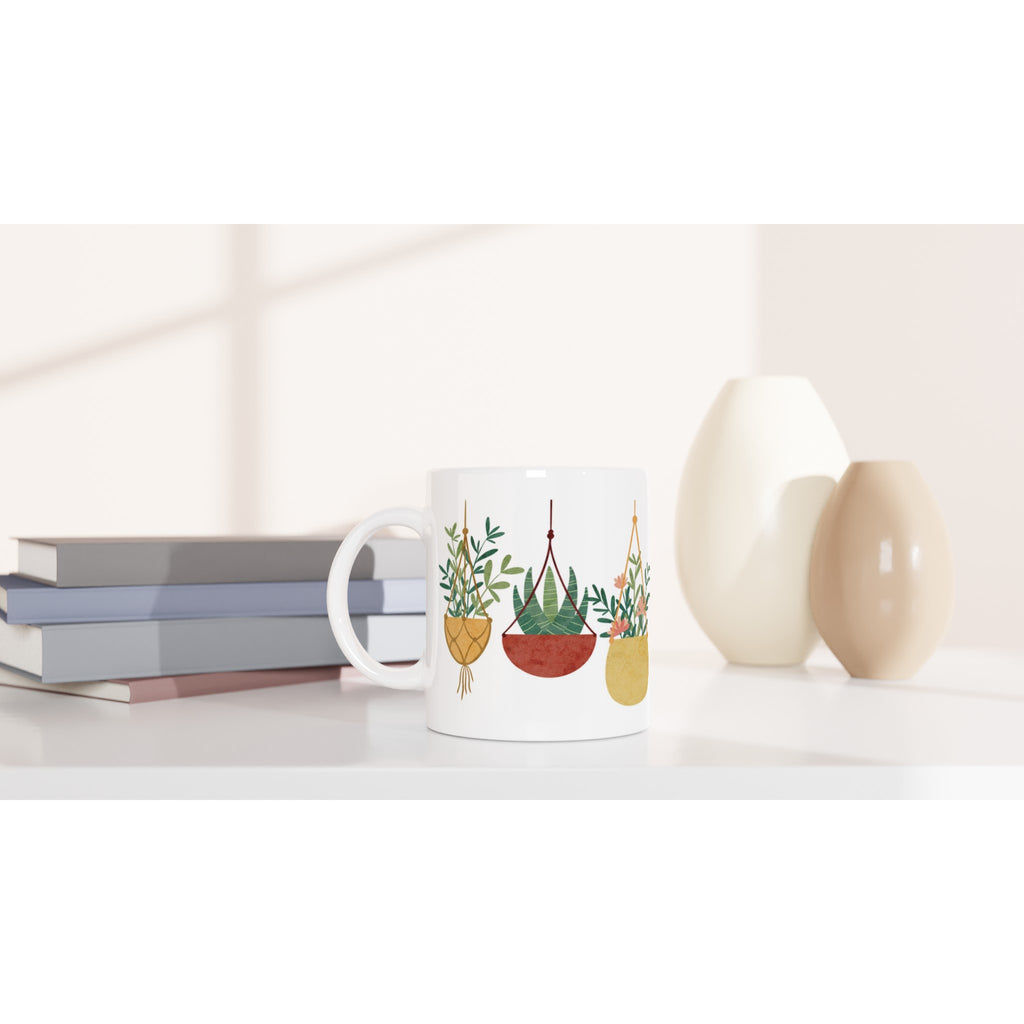 Hanging Plants - White 11oz Ceramic Mug White 11oz Mug Globally Fulfilled Plants