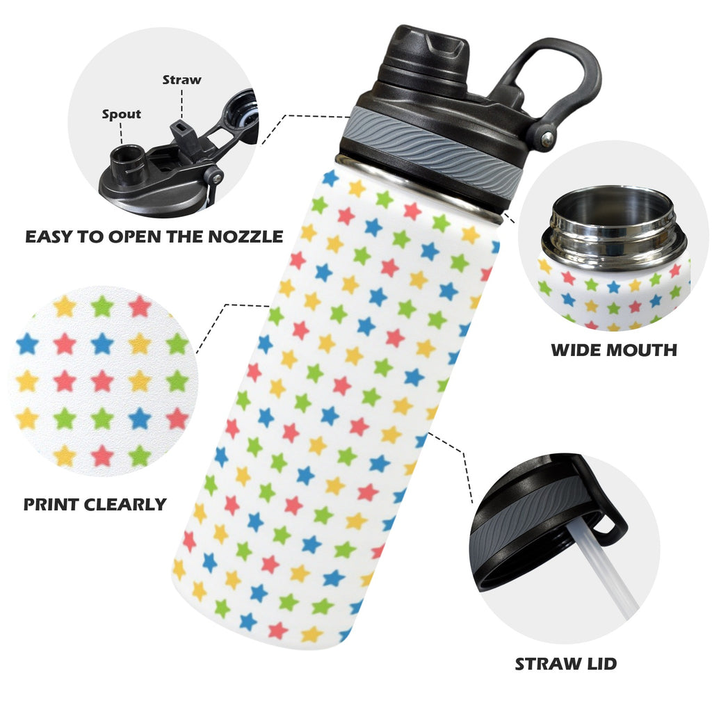 Stars - Insulated Water Bottle with Dual-Use Lid (18oz) Insulated Water Bottle with Dual-Use Lid (18oz) Printed Offshore
