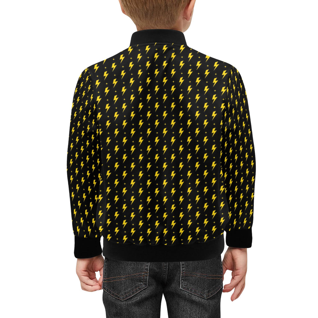 Yellow Lightning Kids Bomber Jacket Kids Bomber Jacket comic Printed Offshore