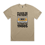 Please Be Patient, I'm From The 1900's AS Colour Heavy Faded Tee Unisex Faded khaki Heavy Faded T-shirt Music Printed In Australia