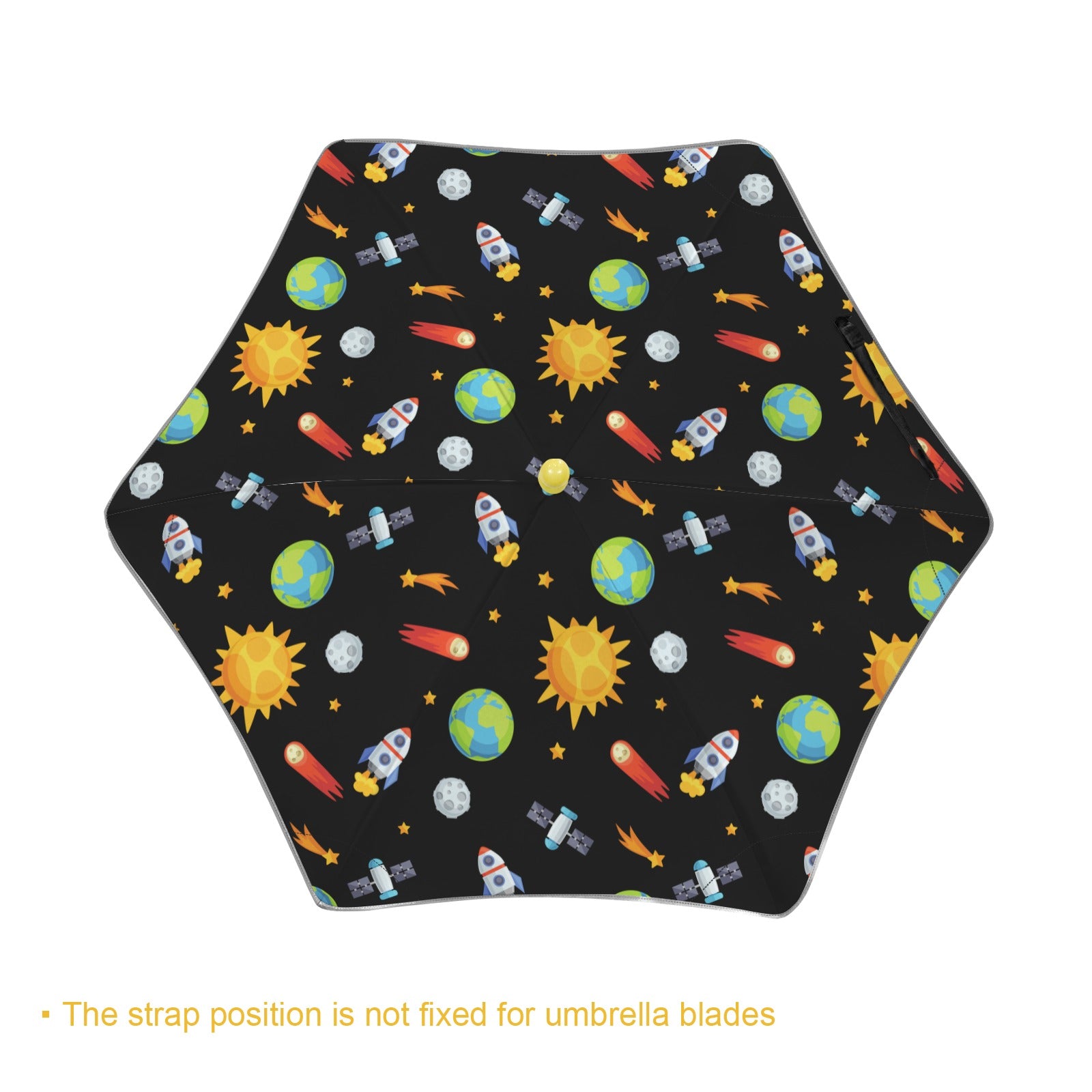 Busy Space Kids Safe Round Corner Umbrella Kids Safe Round Corner Umbrella Printed Offshore Space