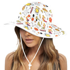Super Dog Wide Brim Bucket Hat Wide Brim Bucket Hat animal comic Printed Offshore