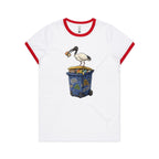 Bin Chicken Australian Ibis AS Colour Women's Ringer Tee
