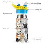 Cat Crowd - Little Kids Water Bottle Little Kids Water Bottle animal Printed Offshore