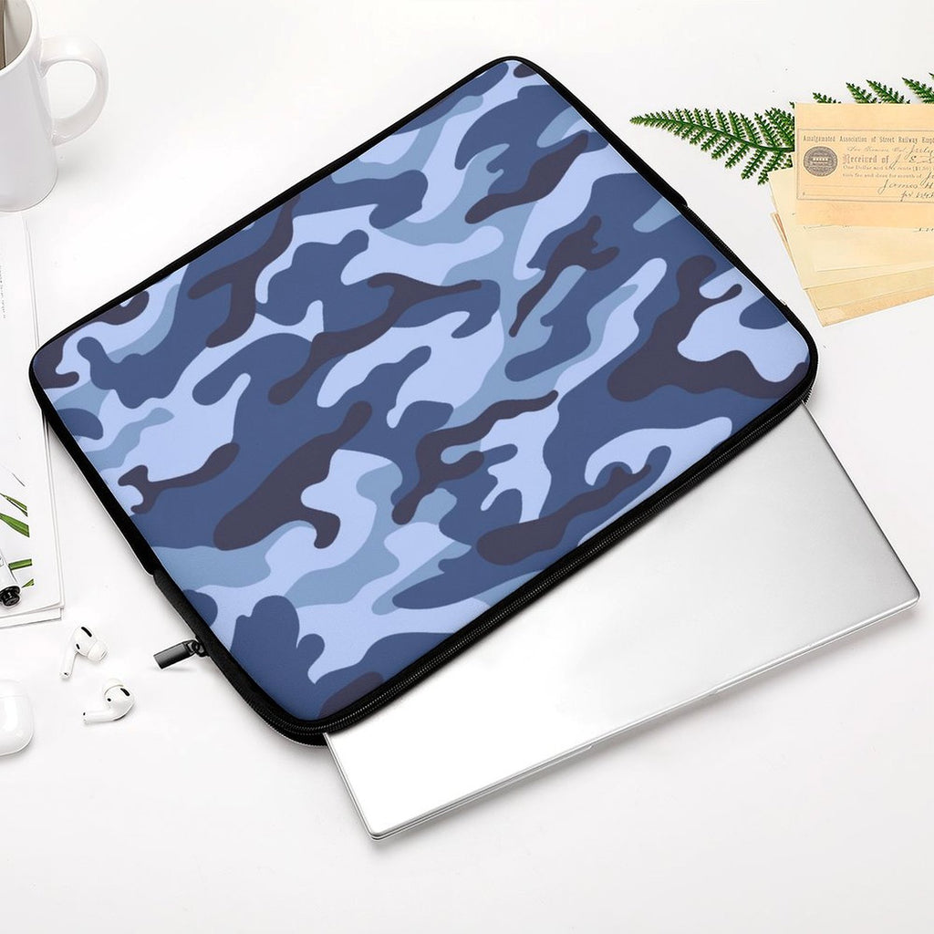 Blue Camouflage Laptop Sleeve (Multiple Sizes) Laptop Sleeve Printed Offshore