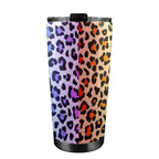 Rainbow Leopard Print - 20oz Mobile Tumbler with Lid (Black Lock)