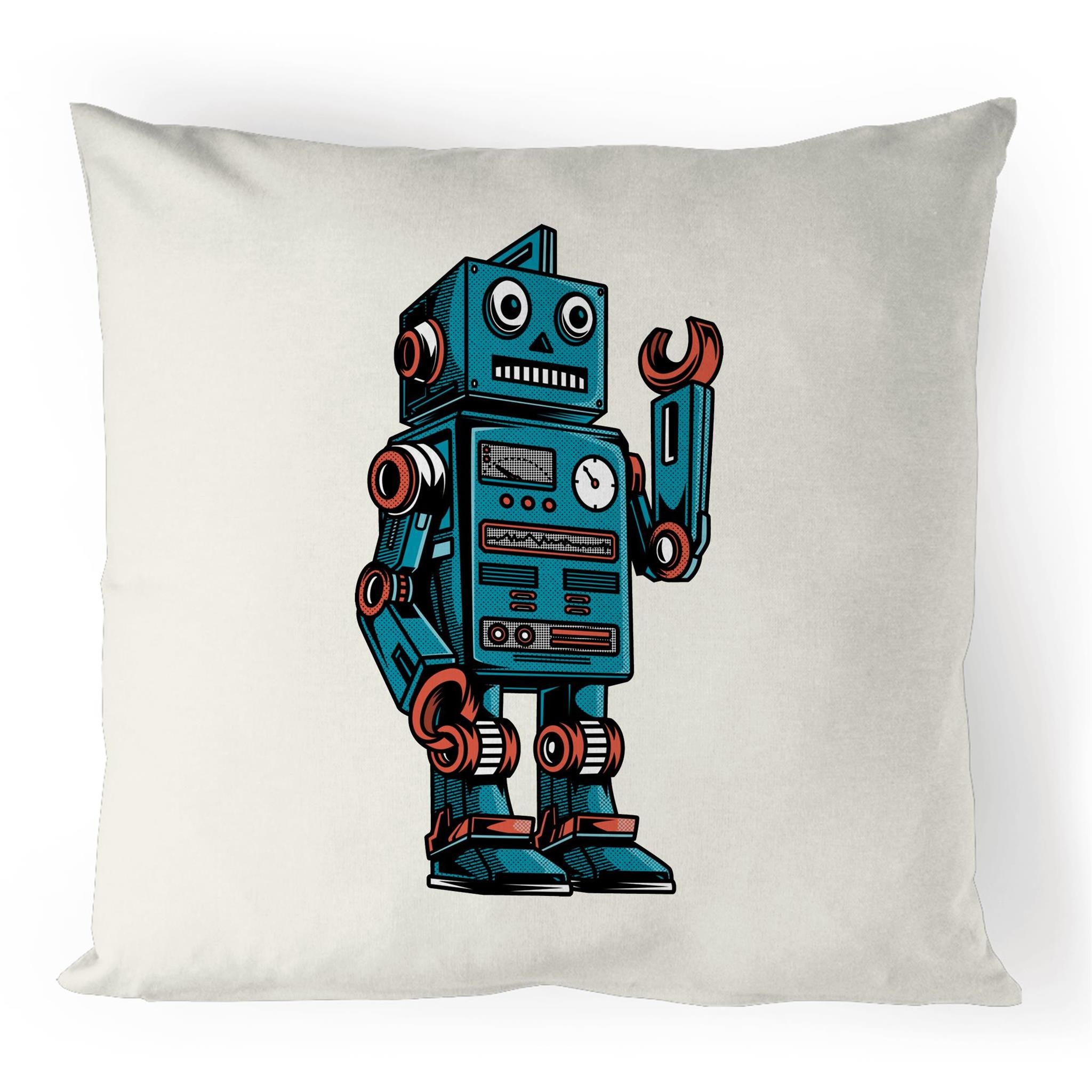 Robot - 100% Linen Cushion Cover Default Title Printed In Australia Sci Fi