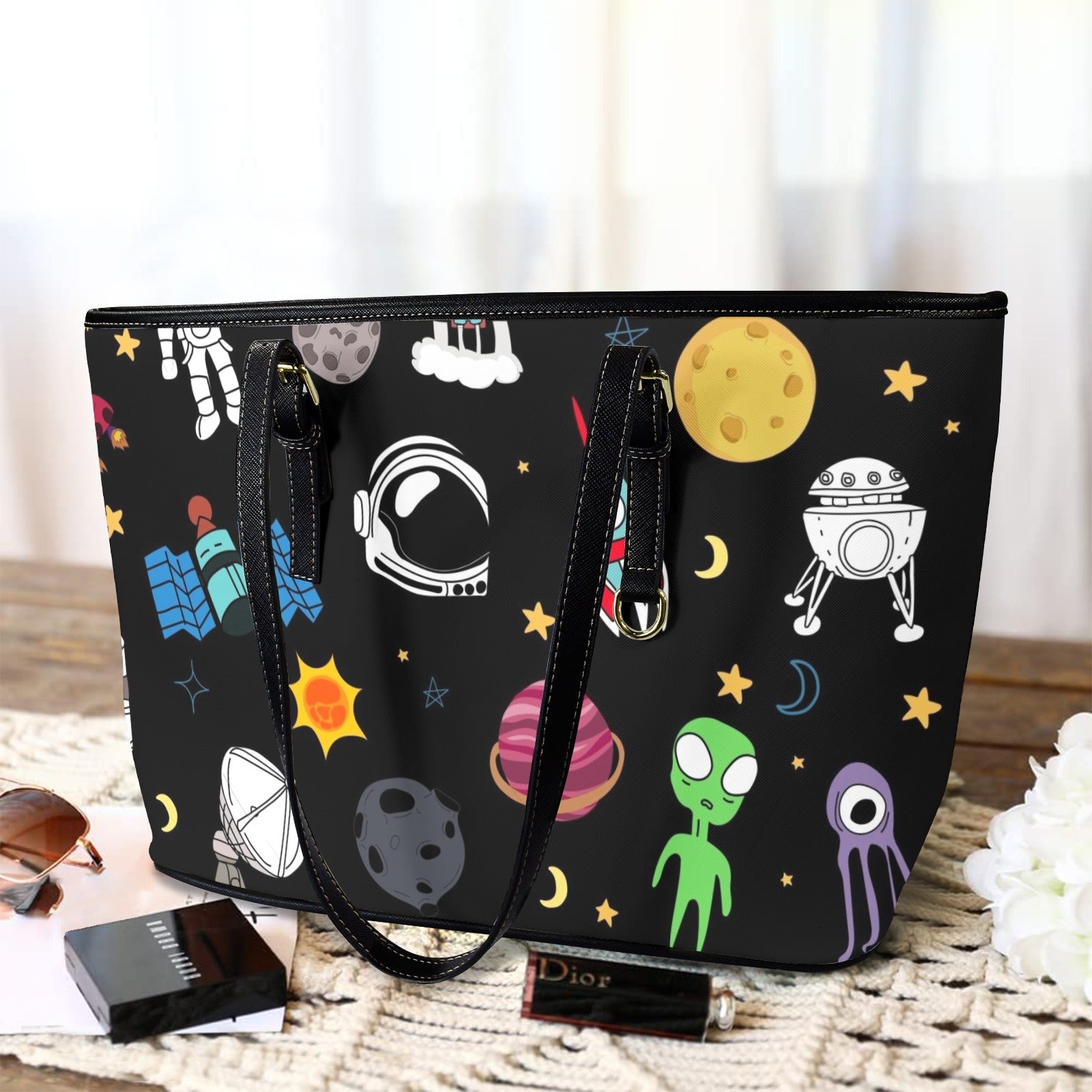 Kids Space - Leather Tote Bag-Large