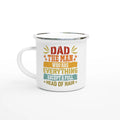 Personalised Dad, The Man Who Has Everything Except A Full Head Of Hair White 12oz Enamel Mug Default Title Personalised Enamel Mug Dad Globally Fulfilled