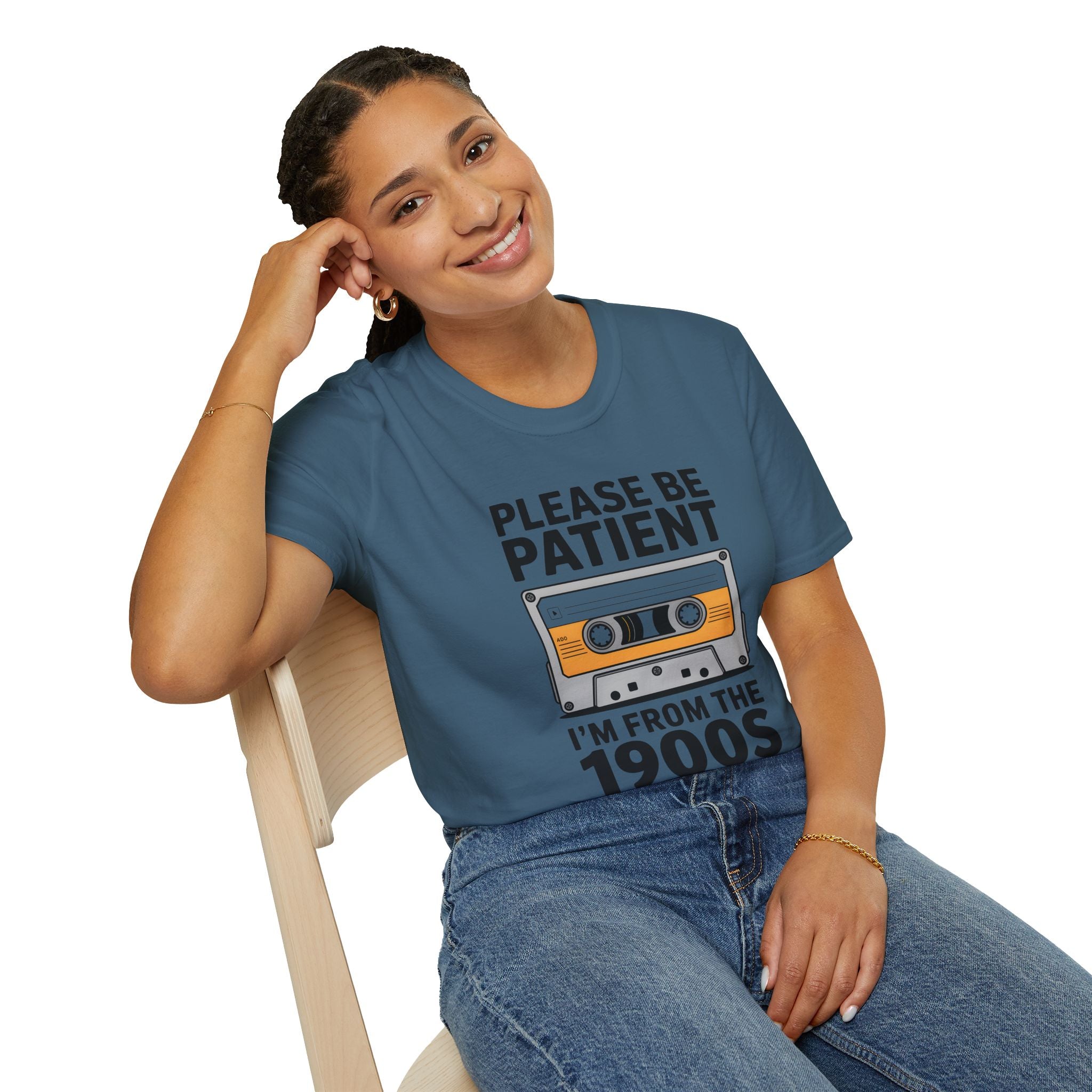 Cassette Tape, Please Be Patient, I'm From The 1900's Unisex Softstyle T-Shirt Unisex Adult T-shirt Australian Printer Music