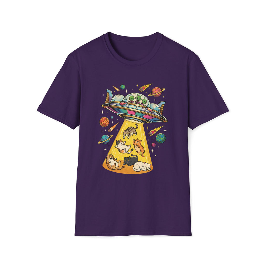 UFO Cat Abduction Unisex T-Shirt Unisex Adult T-shirt animal Globally Fulfilled Sci Fi