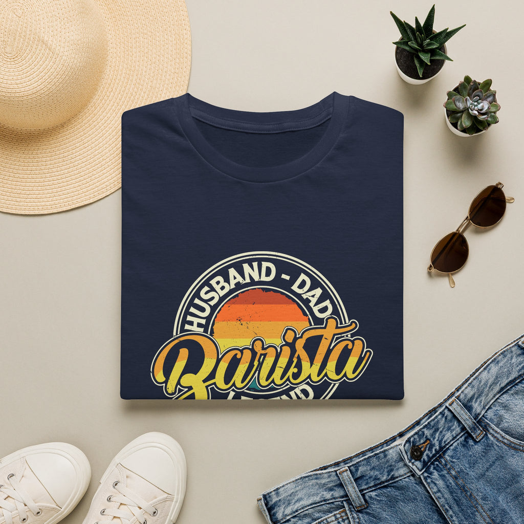 Husband Dad Barista Legend Unisex T-Shirt Unisex Adult T-shirt Coffee Dad Globally Fulfilled
