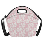Pink Hawaiian Floral Neoprene Lunch Bag/Large (Model 1669) Neoprene Lunch Bag Plants Printed Offshore