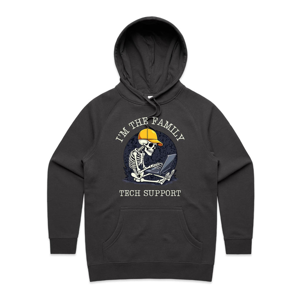 I'm The Family Tech Support - Womens Hoodie Coal Womens Hoodie Printed In Australia Tech