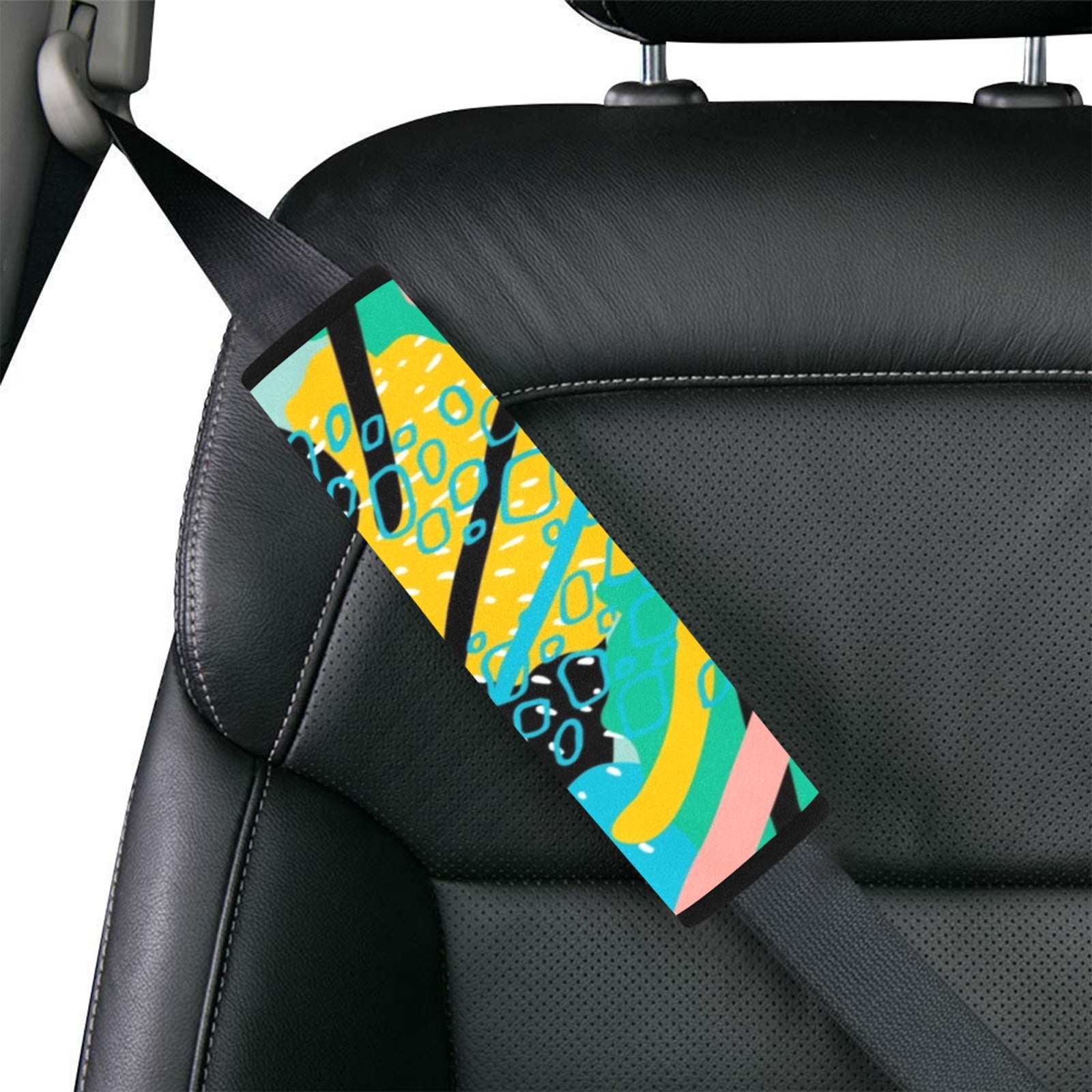 Bright And Colourful Car Seat Belt Cover 7''x10'' (Pack of 2) Car Seat Belt Cover 7x10 (Pack of 2) Printed Offshore