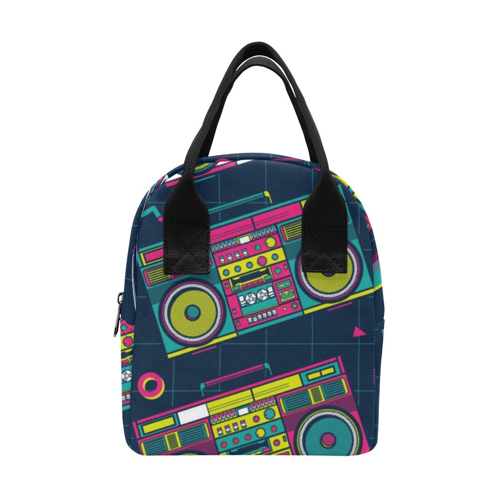 Boombox - Zipper Lunch Bag One Size Zipper Lunch Bag Printed Offshore