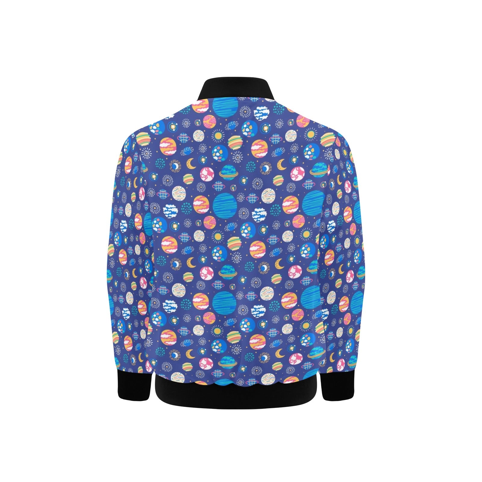 Planets On Blue Kids Bomber Jacket