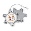 Did You Try Icing It? Gingerbread Pewter Snowflake Christmas Ornament