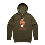 Beefcake, Gym Bull - Mens Hoodie Army Mens Hoodie animal Fitness Printed In Australia