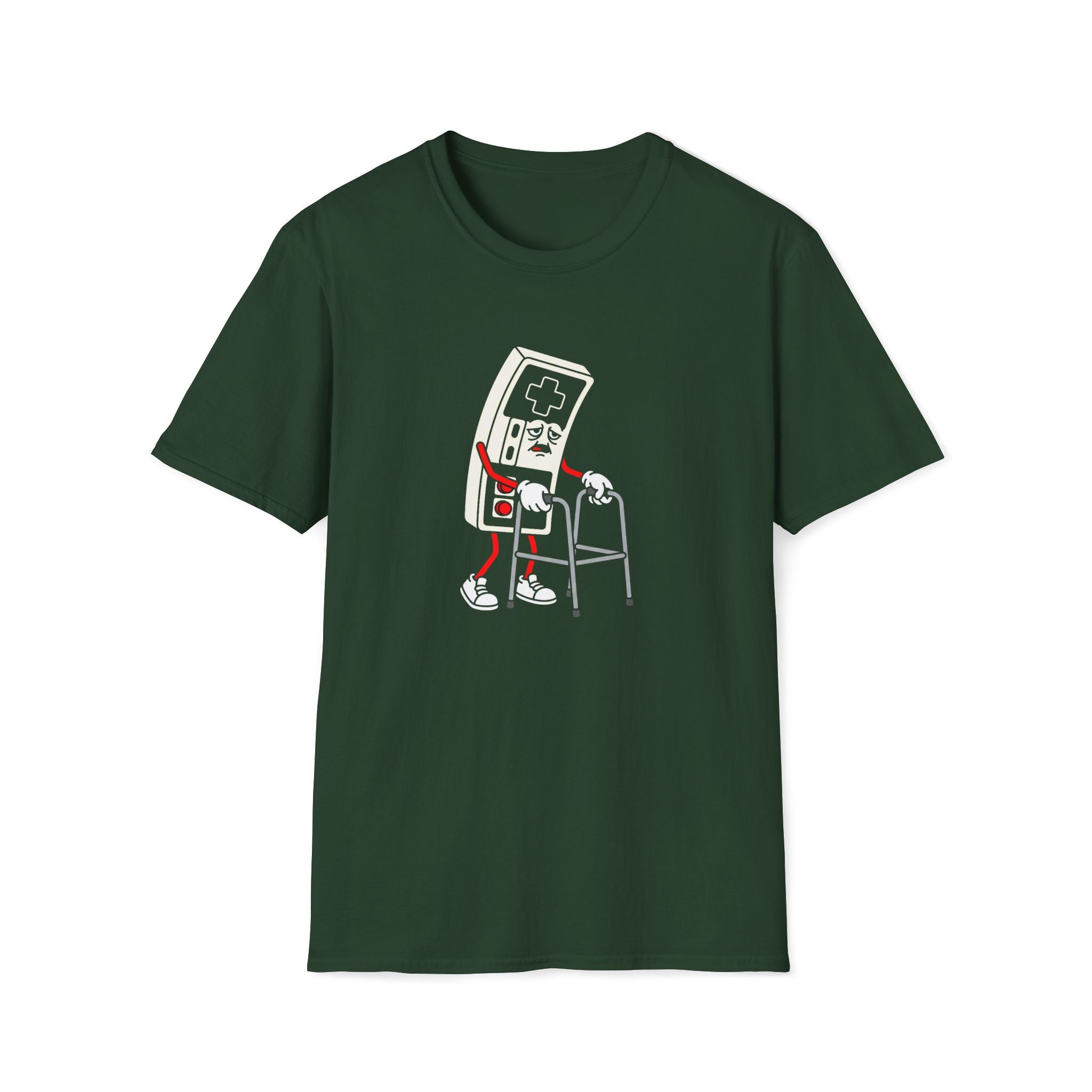 Retro Gamer Unisex T-Shirt Forest Green Unisex Adult T-shirt Games Globally Fulfilled