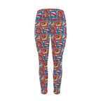 Comic Book Cells - Women's High Waist Pockets Yoga Leggings