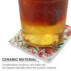 Australian Flora - Ceramic Coasters (Square) Ceramic Coasters Plants Printed Offshore