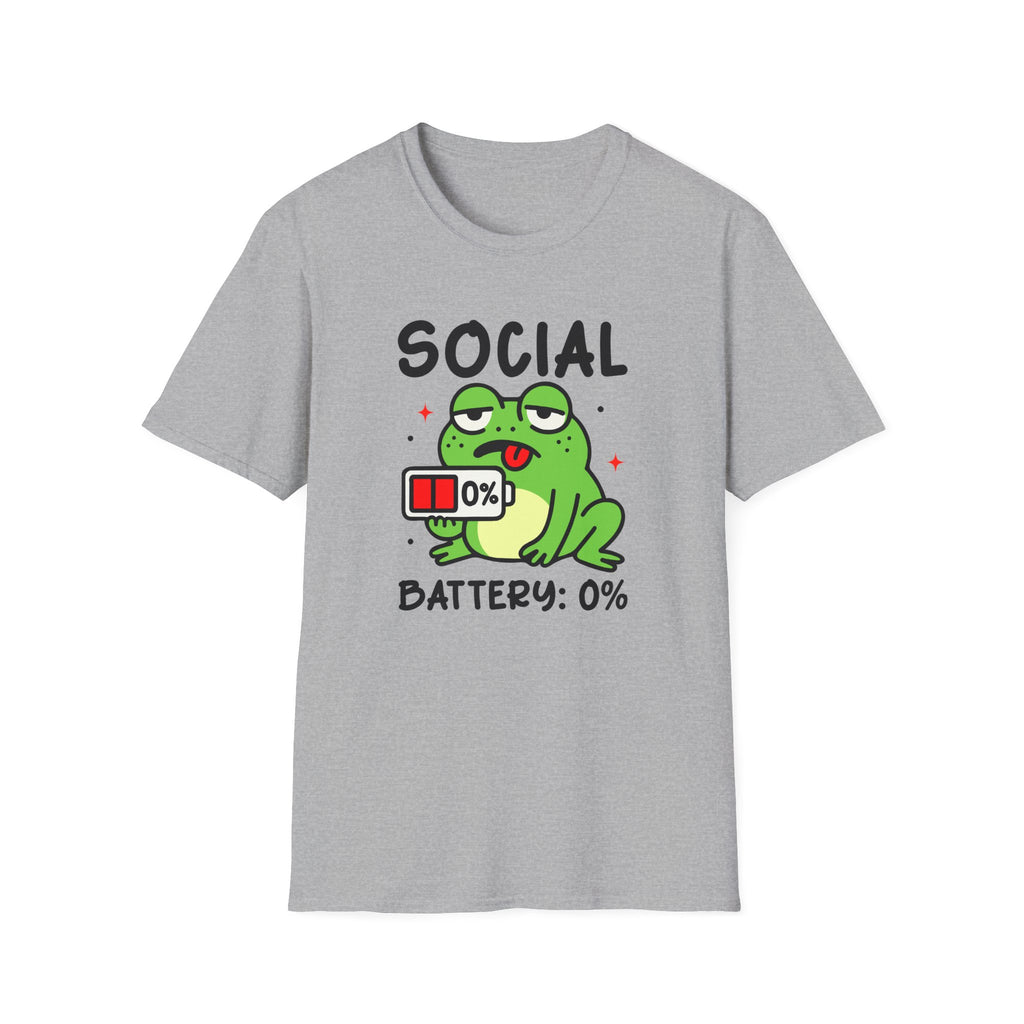 Frog, Social Battery - Unisex Softstyle T-Shirt