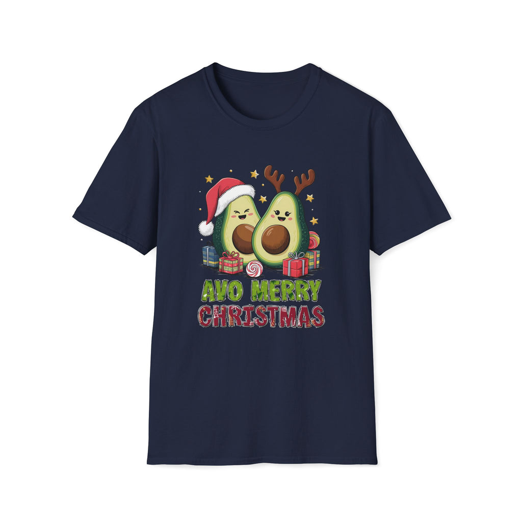 Avo Merry Christmas, Avocado - Unisex Softstyle T-Shirt