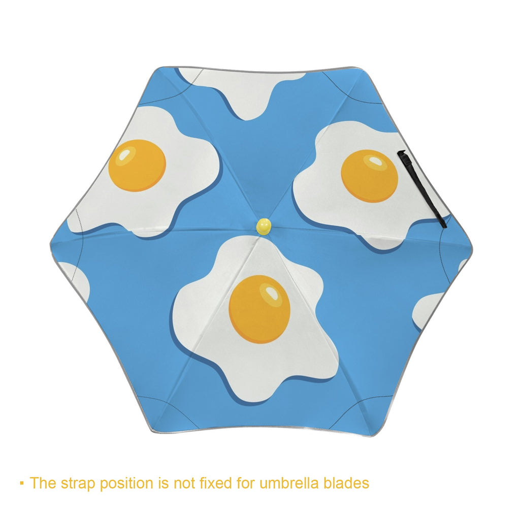 Fried Eggs Kids Safe Round Corner Umbrella Kids Safe Round Corner Umbrella Food Printed Offshore