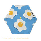 Fried Eggs Kids Safe Round Corner Umbrella Kids Safe Round Corner Umbrella Food Printed Offshore