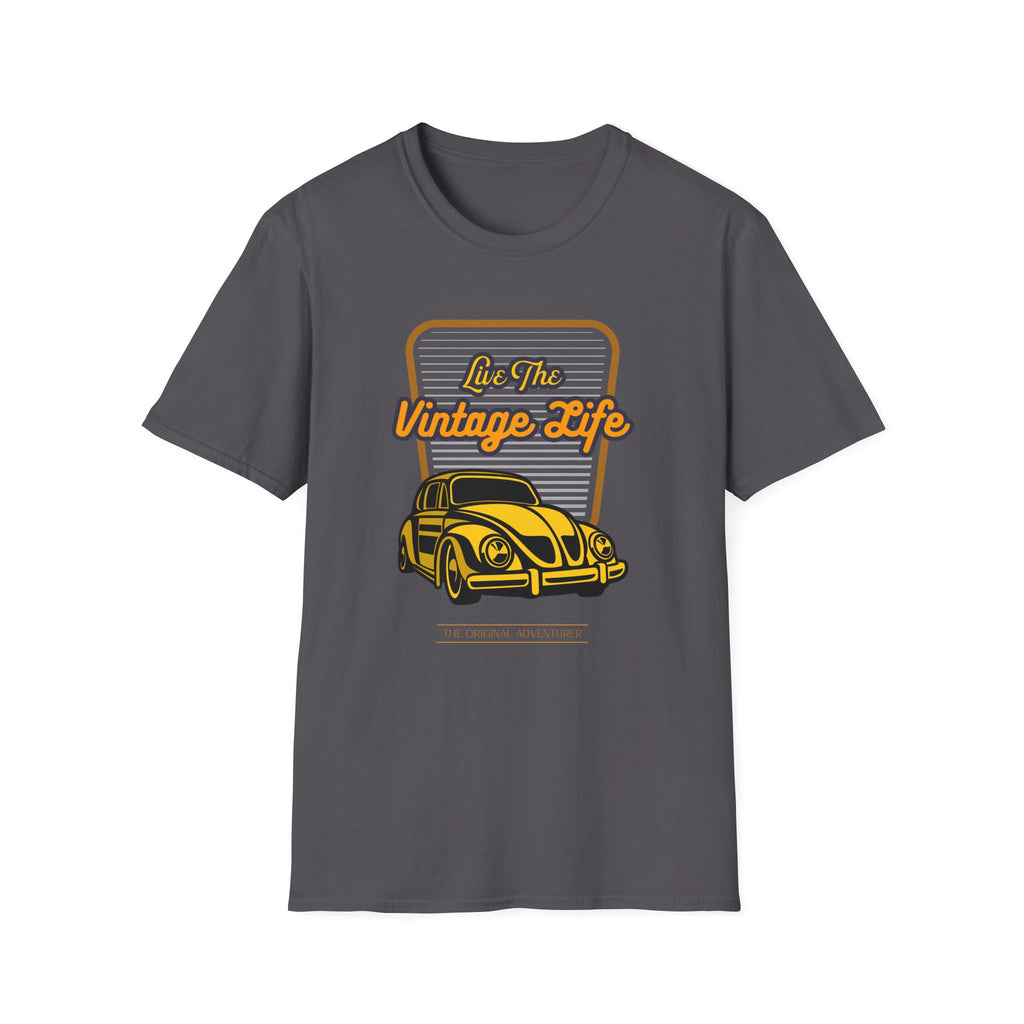 Live The Vintage Life, Car - Unisex Softstyle T-Shirt