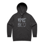 Introvert Time - Womens Hoodie Coal Womens Hoodie Printed In Australia