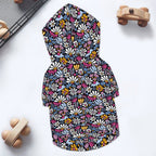 Graphic Floral Pet Hoodie (Large Size)