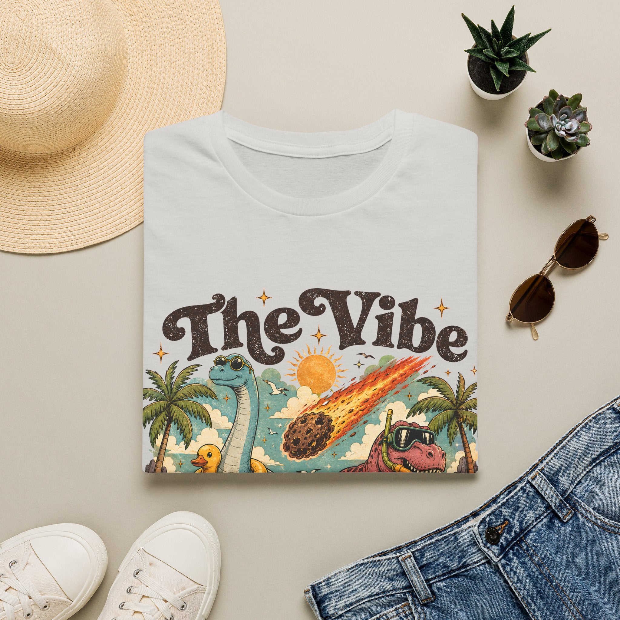 The Vibe Is In Shambles Dinosaur Extinction Unisex T-Shirt Unisex Adult T-shirt animal Globally Fulfilled